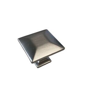 10 PK Brushed Nickel Square Cabinet Knob Modern Design Kitchen Bathroom